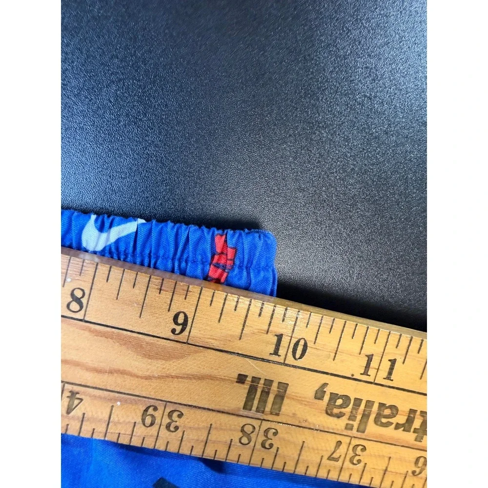 Nike Boys Blue Swoosh Logo Athletic Mesh Lined Swim Trunks Shorts Size Med J9